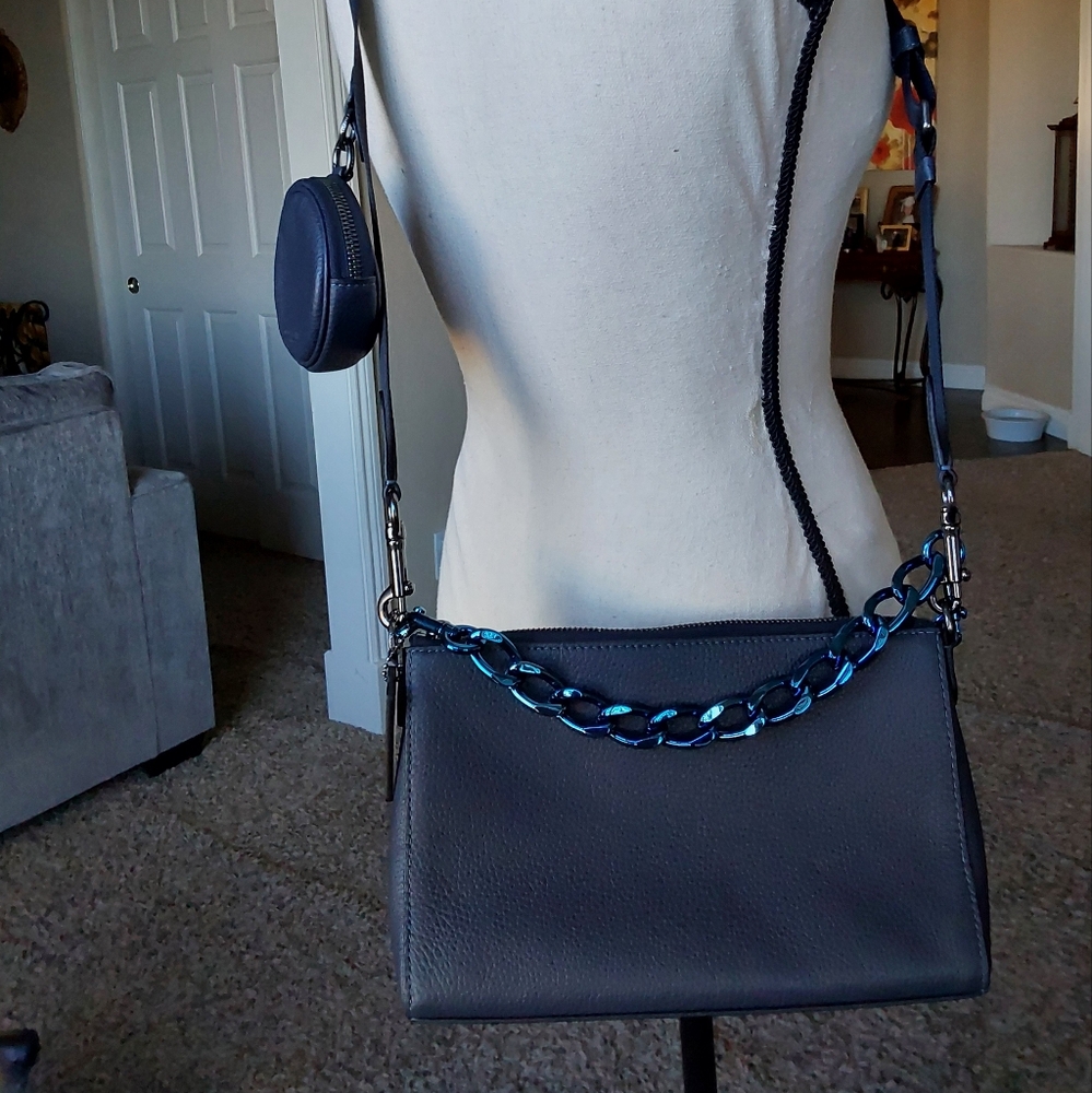 Elegant Coach Navy Blue Women's Crossbody with pouch